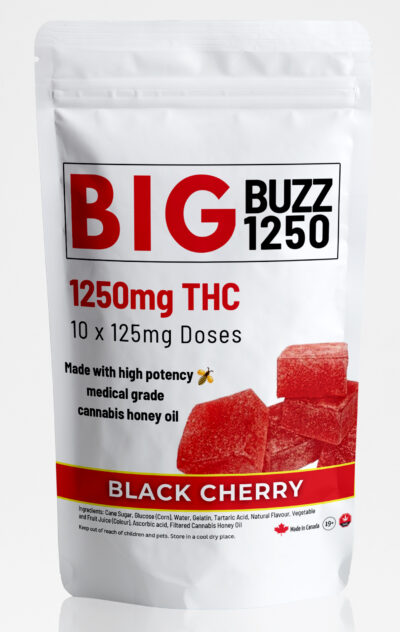 Big Buzz Black Cherry Cannabis Gummies 1250mg THC