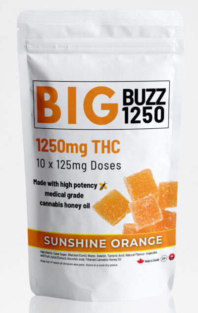 1250 Big Buzz Orange Cannabis Gummies