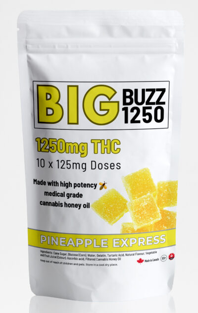 Big Buzz Pineapple Cannabis Gummies 1250mg THC