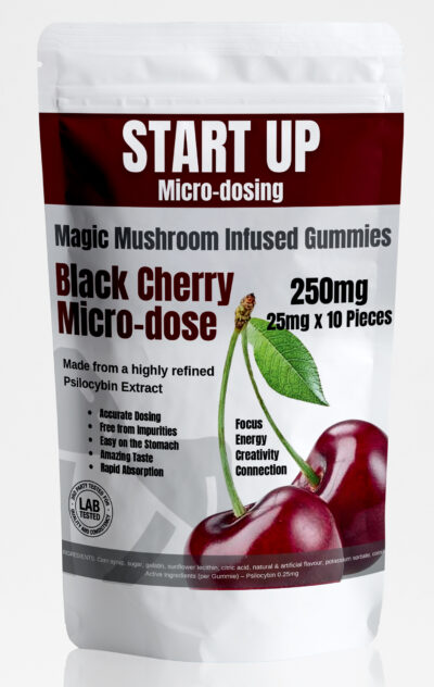 Magic Mushroom Startup Black Cherry Microdose Gummies 250mg