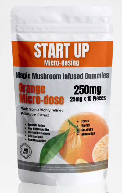 Magic Mushroom Startup Orange Microdose Gummies 250mg